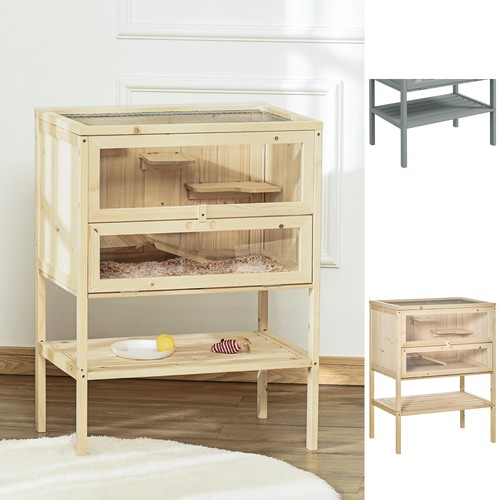 Pawhut wooden hamster cage - pawhut,