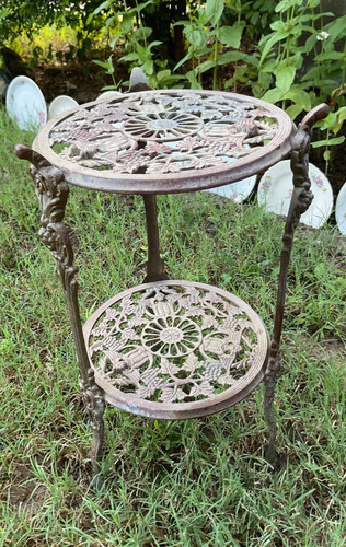 Vtg tier cast iron cherub - 2,