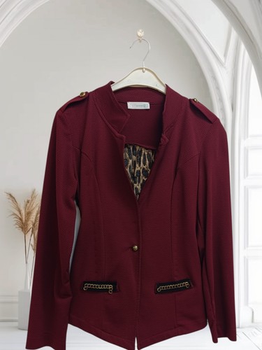 Women burgundy red blzer - burgundy,