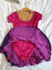 Figure Skating Dress Velvet Chiffon Children's XS TOP QUALITY