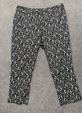 Star by Julien McDonald Printed Cropped Trousers Black White UK 16