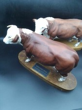Beswick Connoisseur Hereford Bulls: Polled & Horned (2 Variations).