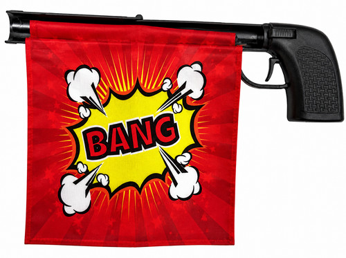 Bang flag gun clown - gun,