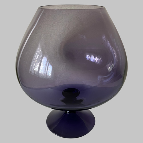 Amethyst purple glass footed - amethyst,