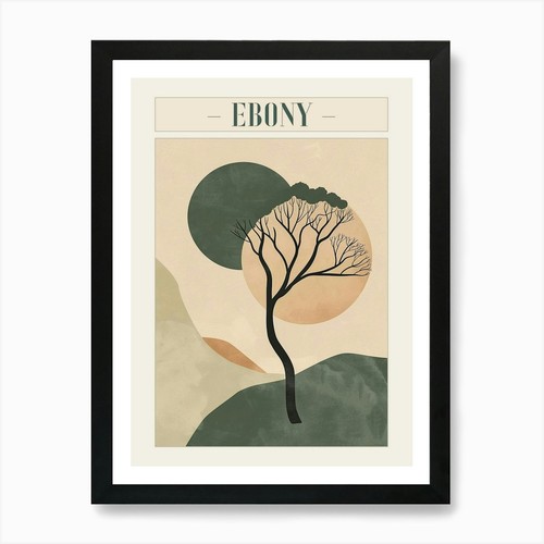 Ebony tree minimal - ebony,