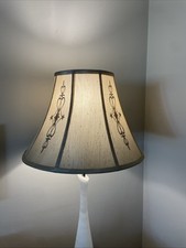 Beautiful Embroidered Pattern Light Cream Colored Table / Floor Lamp Shade 12x17