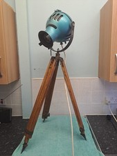 Vintage Large  Theatre Fuse Spot Light Tripod Floor Lamp - Working 
