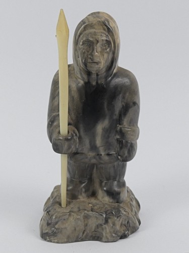 Carved soapstone inuit figure - inuit,