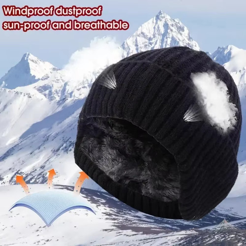 Men winter knitted hat - men,