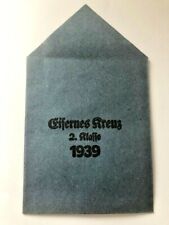 MEDAL WW2 GERMAN IRON CROSS 2ND CLASS 1939 PACKET - CARL FORSTER & GRAF ORIGINAL