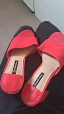 summer red shoes size 37. uk