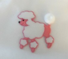 POODLE APPLIQUE/PATCH PINK 