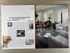 Schumacher Frank Lloyd Wright Collection Fabric Wallpaper 1986 Vintage Print Ad