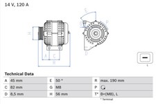 Bosch 0 986 041 740 Alternator