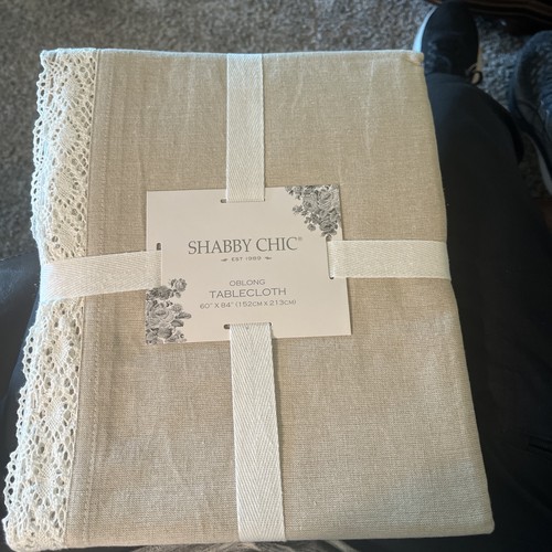 Shabby chic cotton tablecloth - shabby,