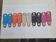  5 PAIRS OF ALYMERI  LEATHER ANKLETS FOR FALCONRY MEDIUM SIZE  VARIOUS COLOURS 