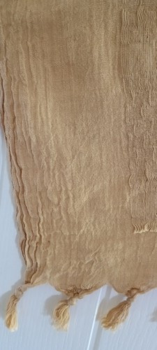 Mustard cotton shemagh scarf - cotton,
