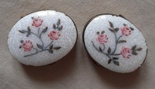PAIR ANTIQUE VTG GUILLOCHE