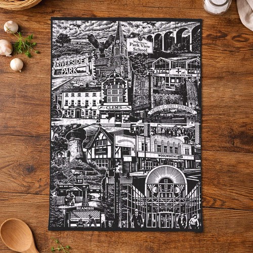 Chester street tea towel - chester-le-street,