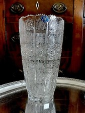 Caesar Cut Crystal  Large Vase