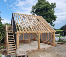 2 Bay Oak Fronted Garage Kit