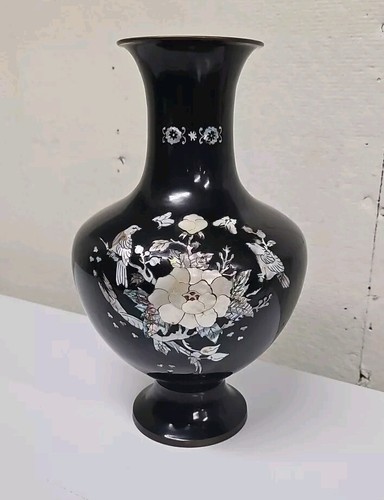 Vtg asian black enamel - black,