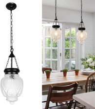 Black Pendant Lights Kitchen Island, Glass Vintage Kitchen Island Lighting, Pend