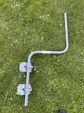 Outdoor Cranked Satellite Pole 1.2m SWAN Sky Dish Mast & Brackets Wall Mount