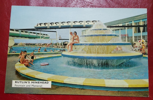 Butlins minehead postcard - butlins,
