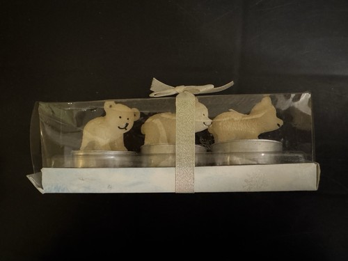 Vintage polar bear candles - candles, set