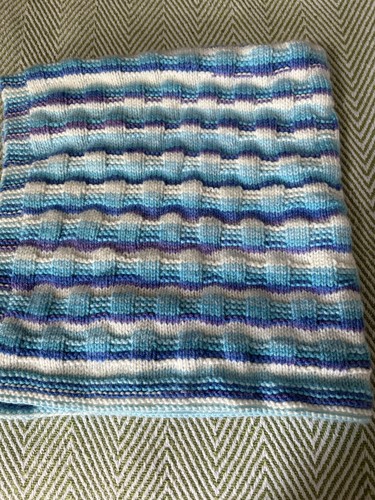 Handknitted baby blanket - baby,