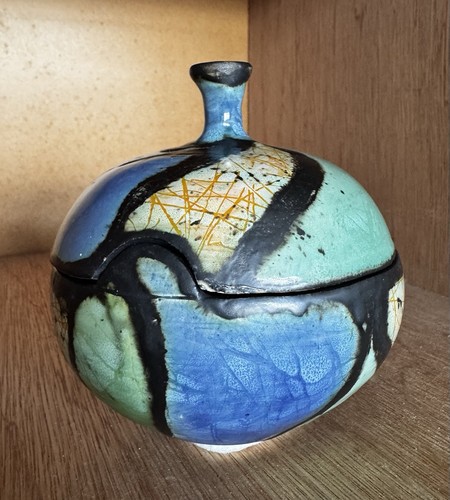 Raku ceramic bowl with - raku,