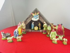 19 Lot Chalkware  Nativity