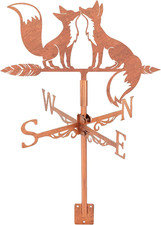Fox Weathervane for Roof Copper Red Wind Vanes for Sheds Animal Metal Weather Va