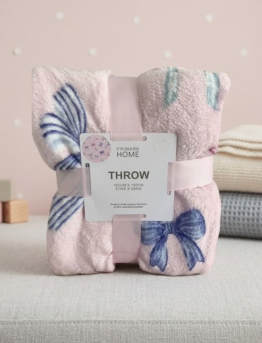 Bow blanket throw - blanket, primark