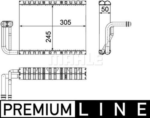 Mahle evaporator premium line - evaporator,