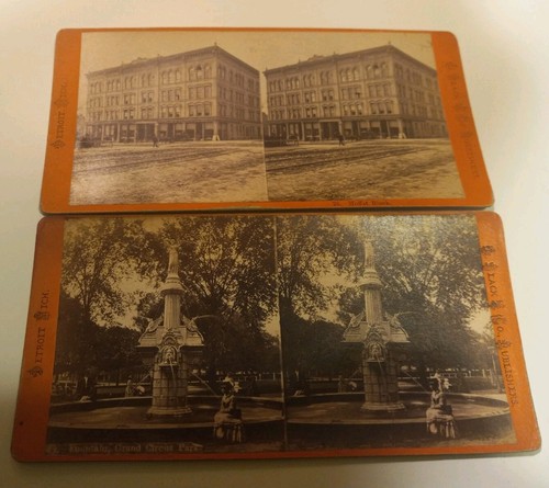 Two detroit stereoviews moffat - detroit,