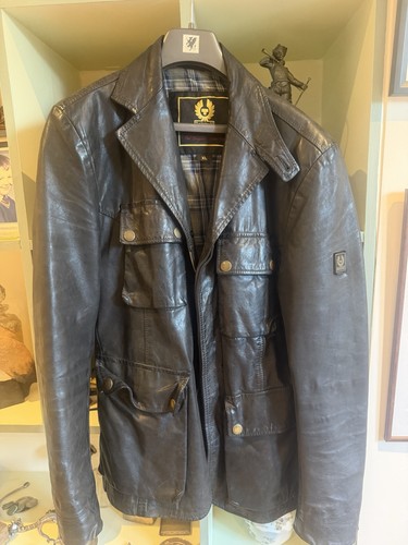 Belstaff men leather jacket - leather,