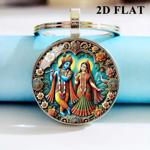 Radha krishna keyring - radha,