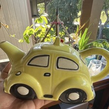 Yellow Car Shaped Ceramic Tea