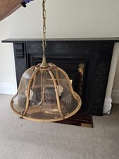 Two-bulb, bamboo-framed