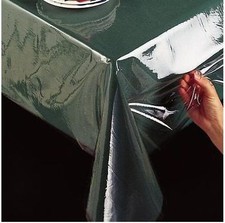 LUXURY RECTANGULAR  PVC OIL VINYL TABLE CLOTHS PLAIN PRINTED WIPE CLEAN PLASTIC