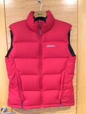 Ladies Berghaus Down Padded Cherry Red Gilet Bodywarmer - Size 18 BNWOT