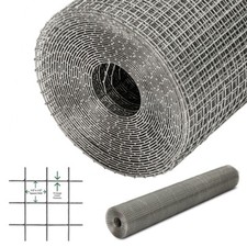 Alphapet 19g Galvanised Welded Wire Mesh - 1/2" x 1/2" Hole Chicken Aviary Fence