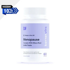 Bettervits Menopause Complex With Maca Root & Milk Thistle. 60 Capsules.
