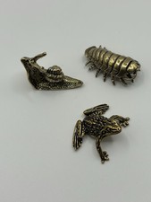 Superb Brass Isopod Brass Frog Brass Snail Figurines