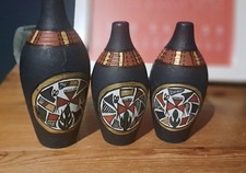 Unusual Collectible Terracotta Abstract Aboriginal Style Pottery/Decor