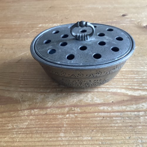 Antique pewter potpourri - antique,