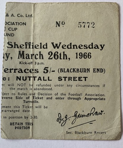 Blackburn rovers sheffield - rovers, v