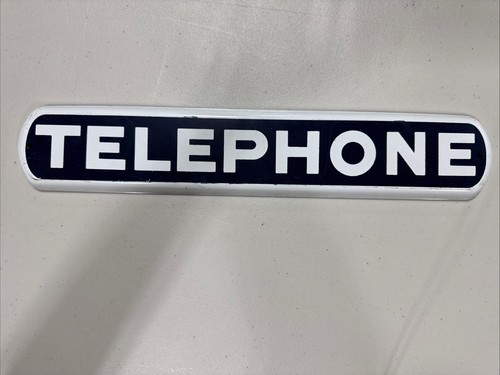 Vintage telephone booth sign - booth,
